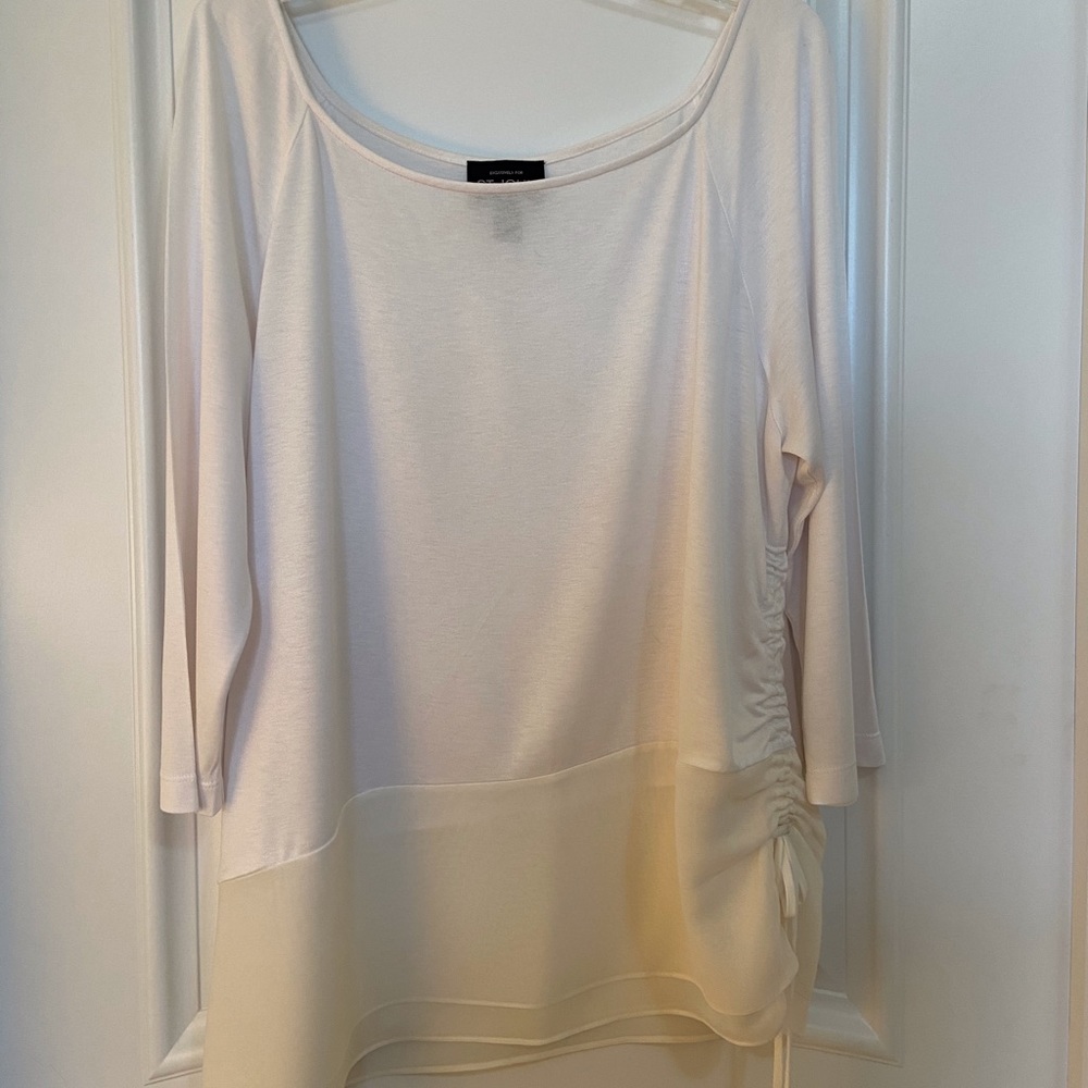 St John white top